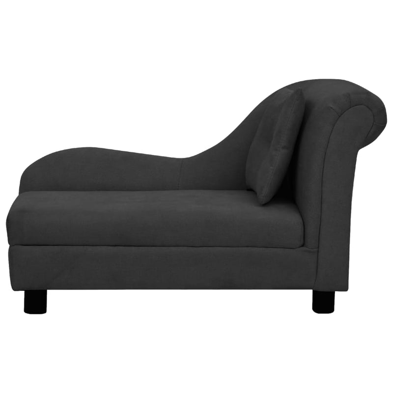 Afbeelding laden in galerijviewer, Vidaxl hondenbank met kussen 83x44x44 cm pluche zwart
