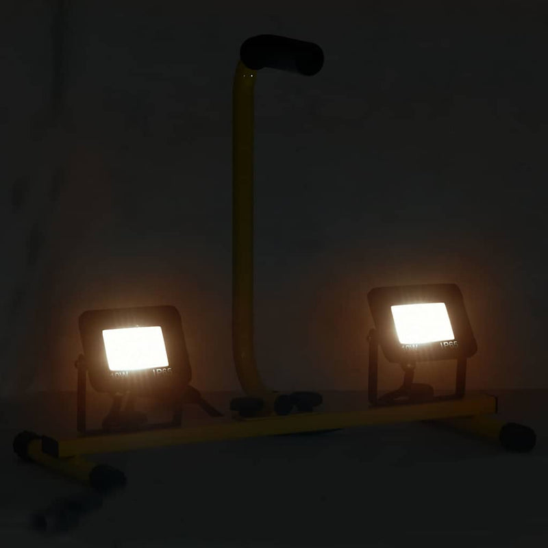 Afbeelding laden in galerijviewer, Vidaxl spotlight met handvat led 2x10 w warmwit

