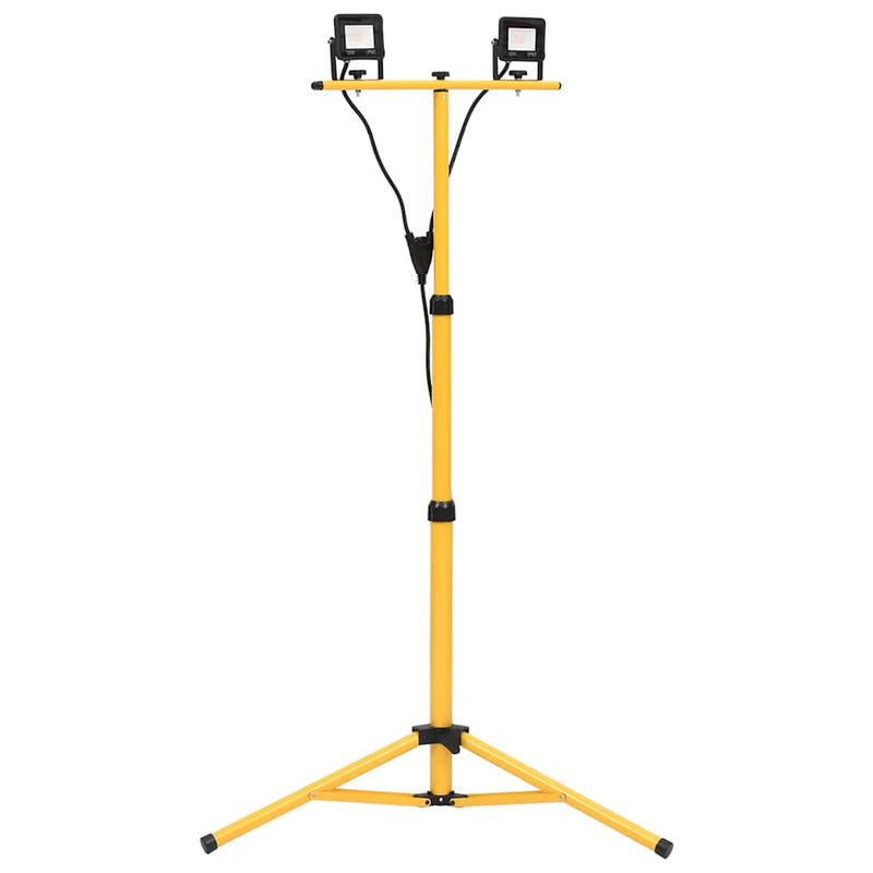 Afbeelding laden in galerijviewer, Vidaxl spotlight met statief led 2x10 w warmwit
