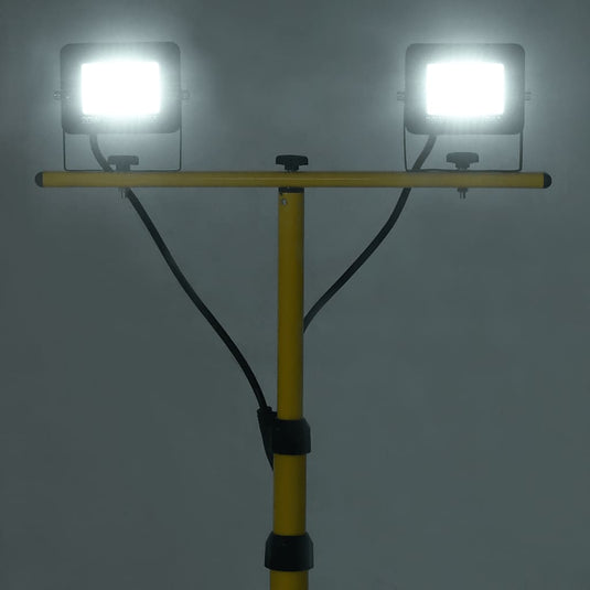 Vidaxl spotlight met statief led 2x20 w koudwit