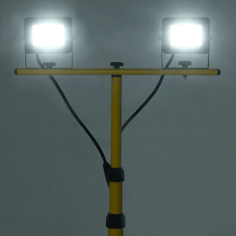 Afbeelding laden in galerijviewer, Vidaxl spotlight met statief led 2x30 w koudwit
