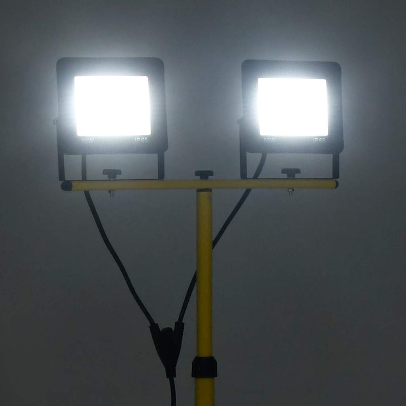 Afbeelding laden in galerijviewer, Vidaxl spotlight met statief led 2x50 w koudwit
