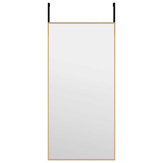 Vidaxl deurspiegel 30x60 cm glas en aluminium goudkleurig