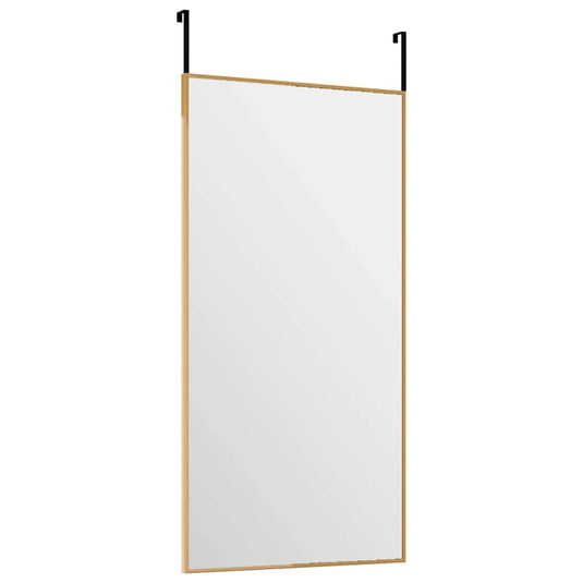 Vidaxl deurspiegel 30x60 cm glas en aluminium goudkleurig