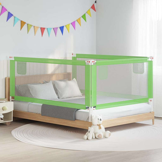 Vidaxl bedhekje peuter 200x25 cm stof groen