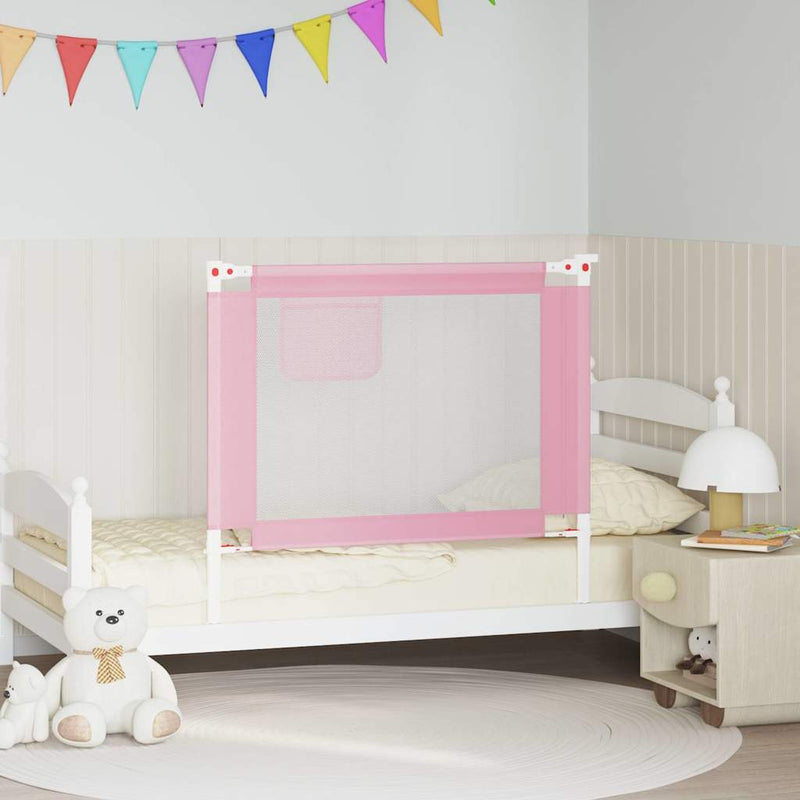 Afbeelding laden in galerijviewer, Vidaxl bedhekje peuter 100x25 cm stof roze

