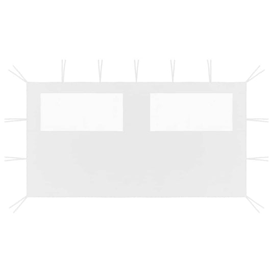 Vidaxl prieelzijwand met ramen 4x2 m wit