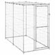 Vidaxl hondenkennel buiten met dak 110x220x180 cm gegalvaniseerd staal