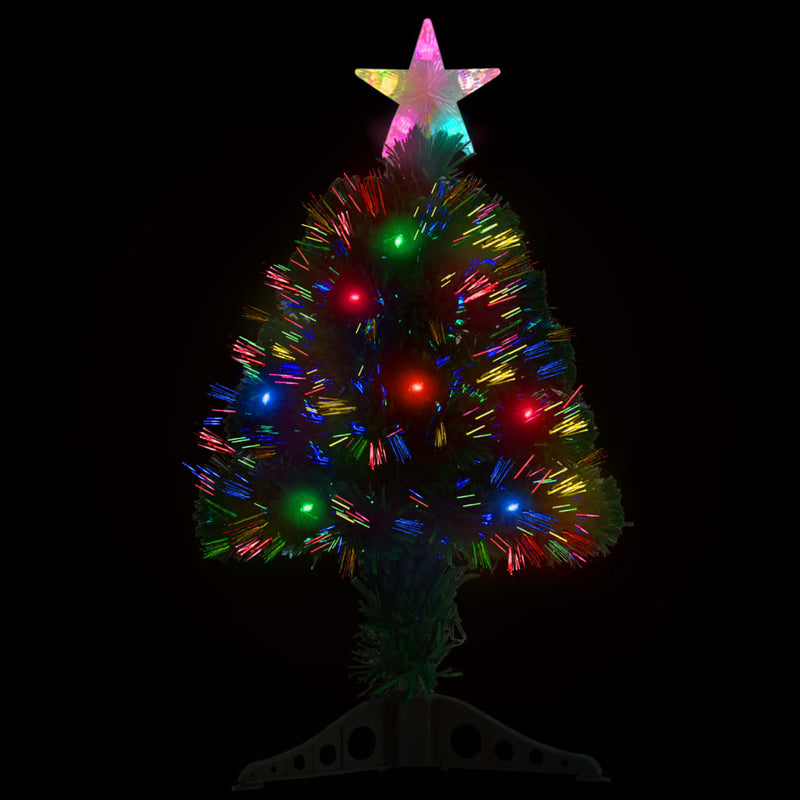 Afbeelding laden in galerijviewer, Vidaxl voorverlichte kerstboom met standaard en led 64 cm glasvezel
