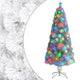 Vidaxl kunstkerstboom met verlichting 180 cm glasvezel wit