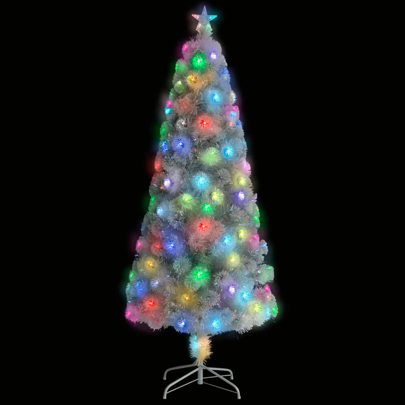 Afbeelding laden in galerijviewer, Vidaxl kunstkerstboom met verlichting 180 cm glasvezel wit
