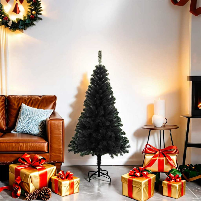 Afbeelding laden in galerijviewer, Vidaxl kunstkerstboom met standaard 120 cm pvc zwart
