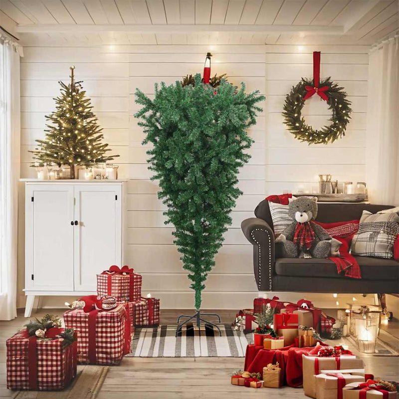 Afbeelding laden in galerijviewer, Vidaxl kerstbomen pvc, steel groen
