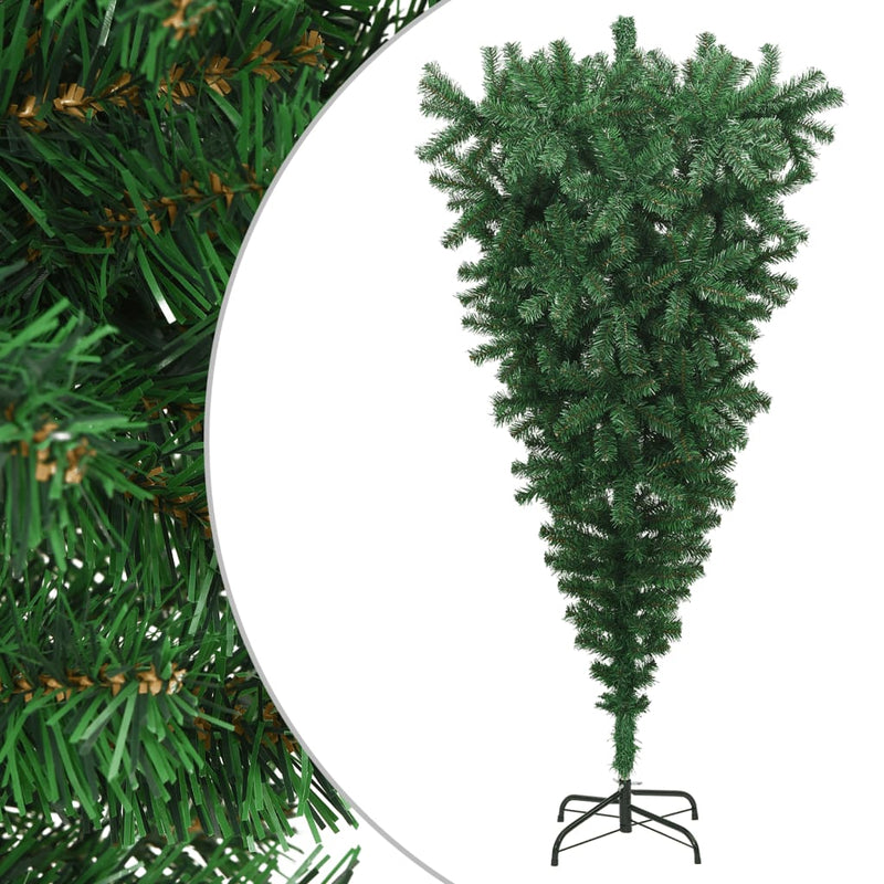 Afbeelding laden in galerijviewer, VidaXL Kunstkerstboom omgekeerd met standaard 240 cm groen
