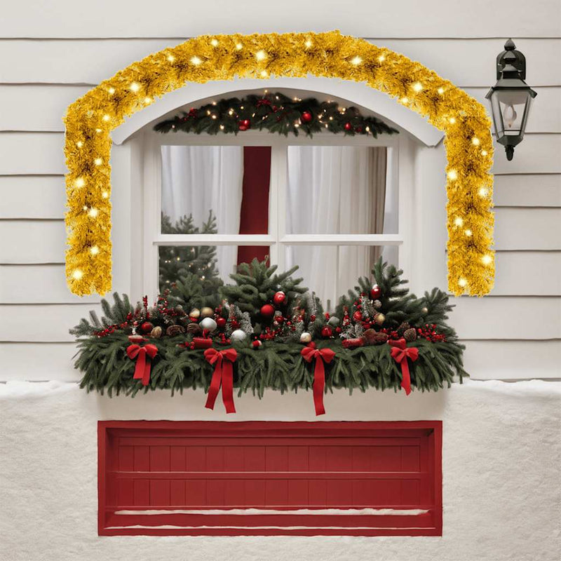 Afbeelding laden in galerijviewer, Vidaxl kerstslinger met led-lampjes 10 m goudkleurig
