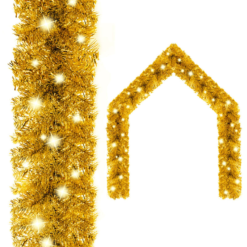 Afbeelding laden in galerijviewer, Vidaxl kerstslinger met led-lampjes 20 m goudkleurig
