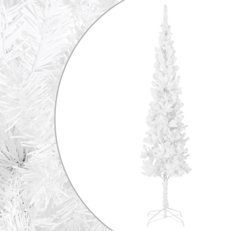 Afbeelding laden in galerijviewer, VidaXL Kerstboom smal 210 cm wit
