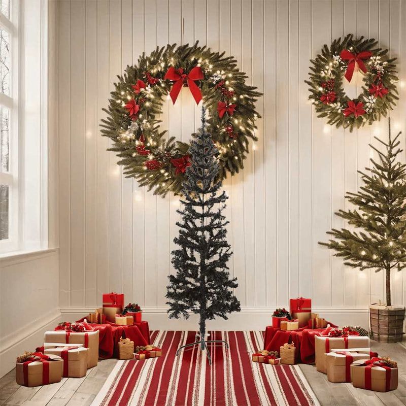 Afbeelding laden in galerijviewer, Vidaxl kerstboom smal 150 cm zwart
