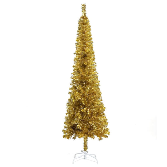 VidaXL Kerstboom smal 120 cm goudkleurig