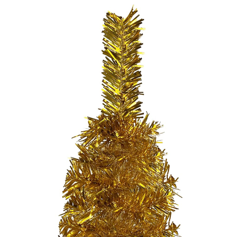Afbeelding laden in galerijviewer, VidaXL Kerstboom smal 210 cm goudkleurig
