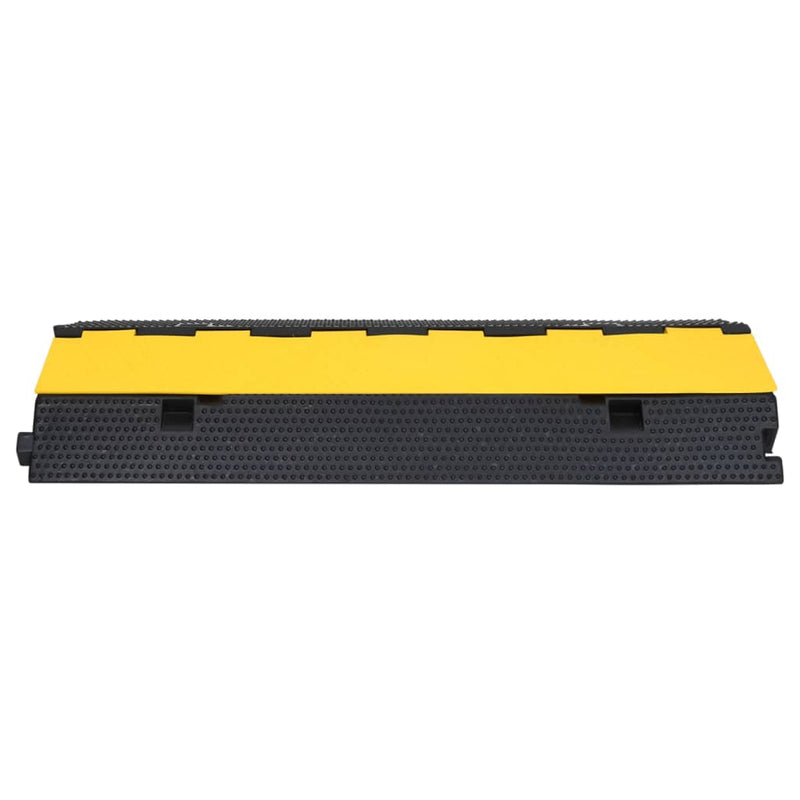 Afbeelding laden in galerijviewer, Vidaxl kabelbeschermers drempel met 2 tunnels 2 st 100 cm rubber
