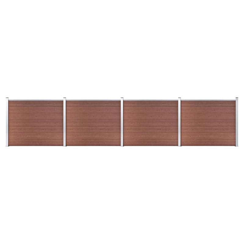 Afbeelding laden in galerijviewer, VidaXL Schuttingpanelenset 699x146 cm HKC bruin
