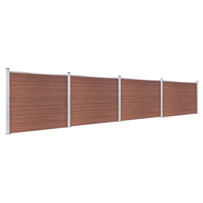 Afbeelding laden in galerijviewer, VidaXL Schuttingpanelenset 699x146 cm HKC bruin
