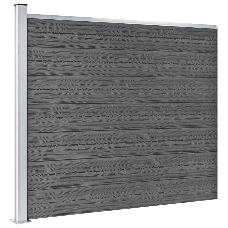 Afbeelding laden in galerijviewer, VidaXL Schuttingpanelenset 526x146 cm HKC zwart
