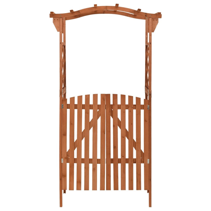 Afbeelding laden in galerijviewer, Vidaxl pergola met poort 116x40x204 cm massief vurenhout
