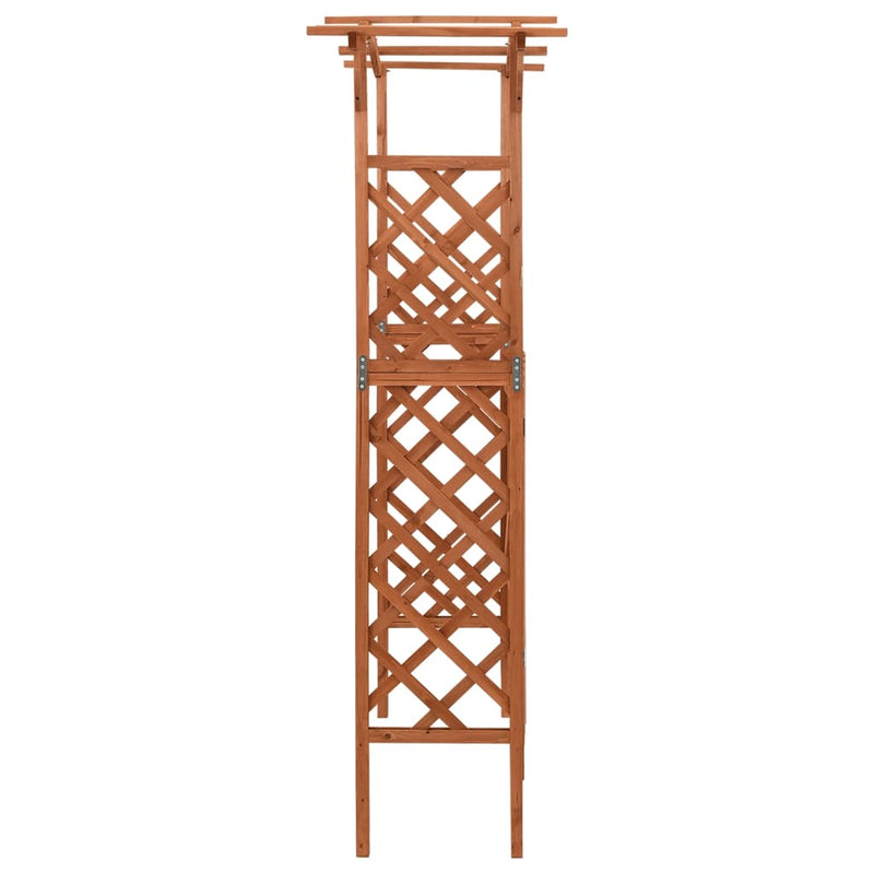 Afbeelding laden in galerijviewer, Vidaxl pergola met poort 116x40x204 cm massief vurenhout
