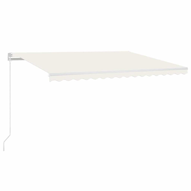 Afbeelding laden in galerijviewer, Vidaxl luifel handmatig uittrekbaar met led 400x300 cm crèmekleurig
