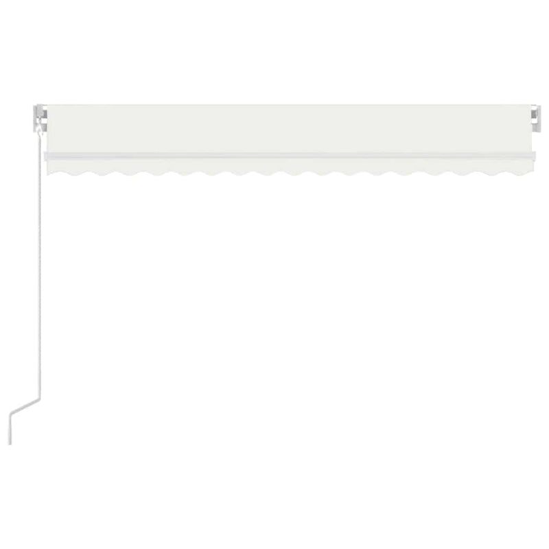 Afbeelding laden in galerijviewer, Vidaxl luifel handmatig uittrekbaar met led 400x300 cm crèmekleurig
