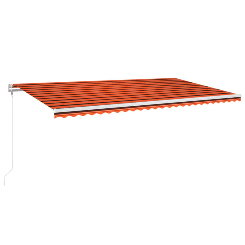 Afbeelding laden in galerijviewer, VidaXL Luifel automatisch met LED windsensor 600x300 cm oranje bruin
