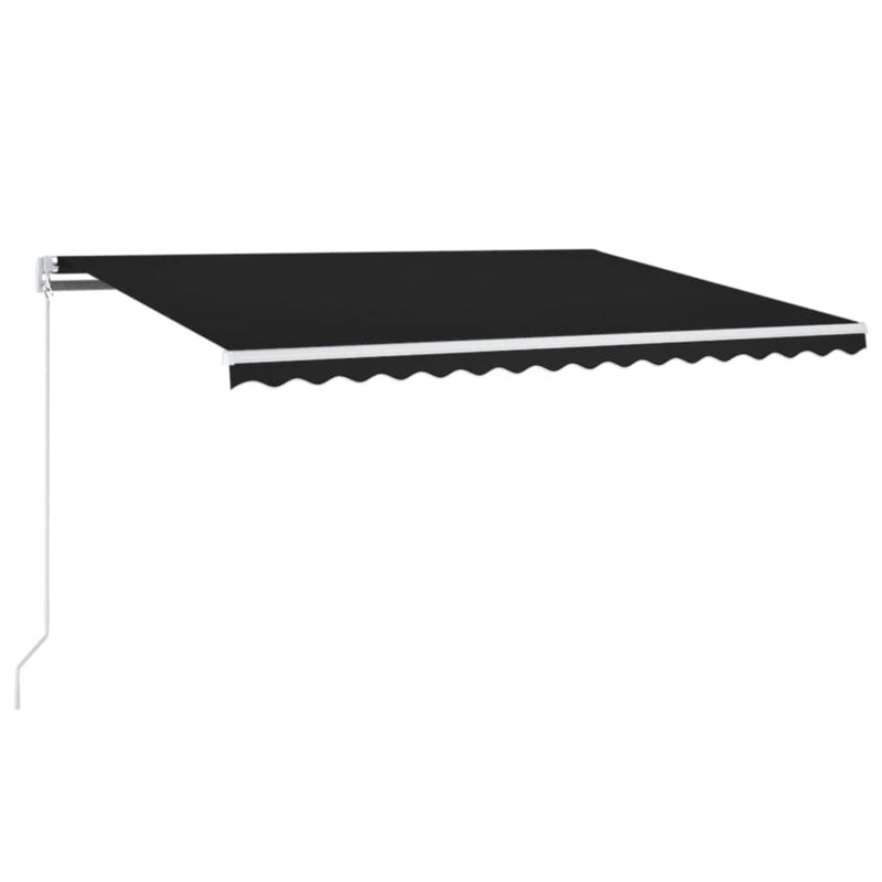 Afbeelding laden in galerijviewer, VidaXL Luifel handmatig uittrekbaar 400x350 cm antracietkleurig
