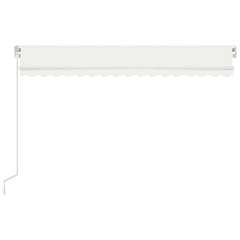 Afbeelding laden in galerijviewer, VidaXL Luifel handmatig uittrekbaar met LED 400x350 cm crèmekleurig

