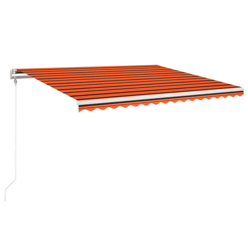Afbeelding laden in galerijviewer, VidaXL Luifel automatisch uittrekbaar 400x350 cm oranje en bruin
