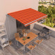 VidaXL Luifel automatisch uittrekbaar 400x350 cm oranje en bruin