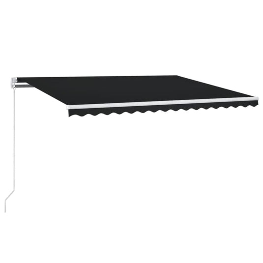 VidaXL Luifel handmatig uittrekbaar 450x350 cm antracietkleurig