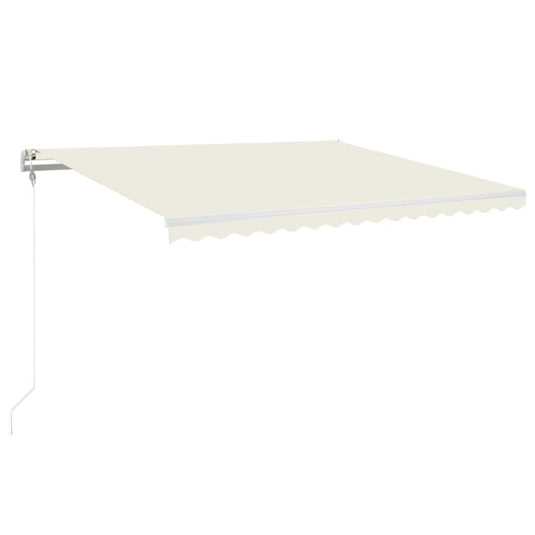 VidaXL Luifel automatisch uittrekbaar 450x350 cm crèmekleurig