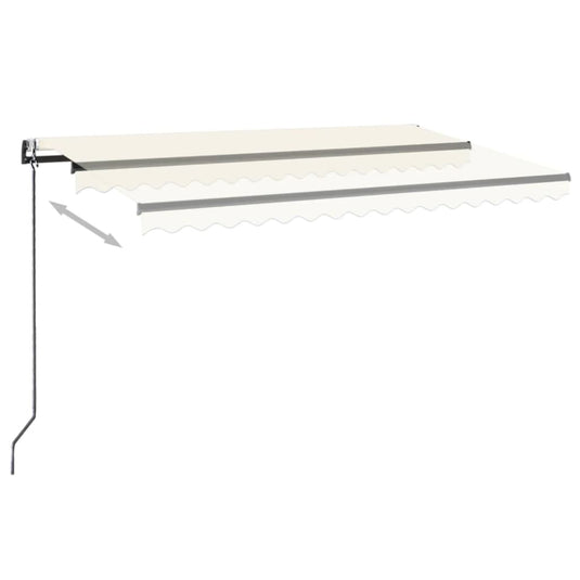 VidaXL Luifel automatisch uittrekbaar 450x300 cm crèmekleurig