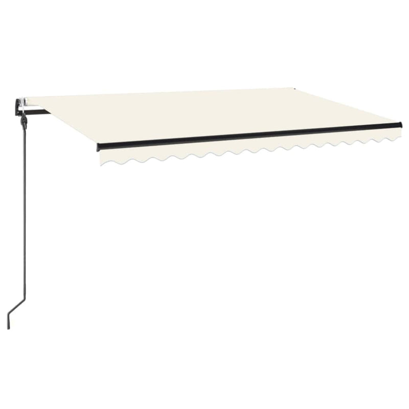 Afbeelding laden in galerijviewer, VidaXL Luifel automatisch met LED en windsensor 450x300 cm crèmekleur

