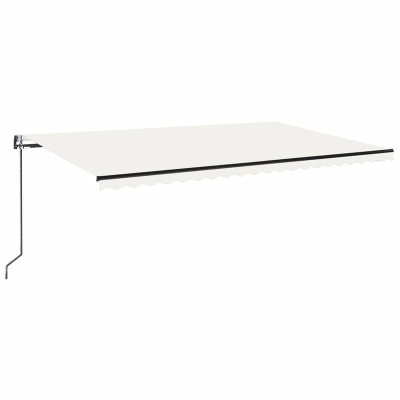 Afbeelding laden in galerijviewer, VidaXL Luifel automatisch met LED en windsensor 500x300 cm crèmekleur
