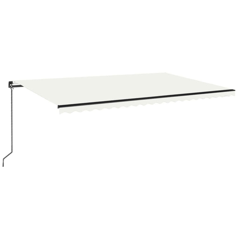 Afbeelding laden in galerijviewer, VidaXL Luifel handmatig uittrekbaar 500x350 cm crèmekleurig
