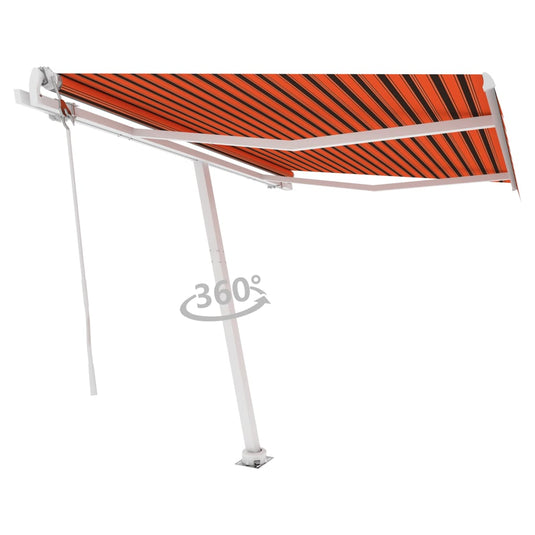 VidaXL Luifel vrijstaand automatisch 300x250 cm oranje en bruin