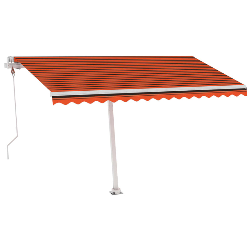 Afbeelding laden in galerijviewer, VidaXL Luifel vrijstaand automatisch 450x300 cm oranje en bruin
