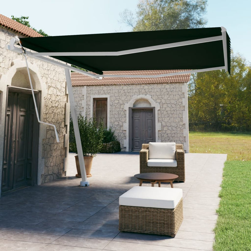 Afbeelding laden in galerijviewer, VidaXL Luifel vrijstaand automatisch 400x350 cm antracietkleurig
