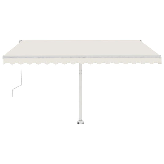 VidaXL Luifel vrijstaand automatisch 450x350 cm crèmekleurig