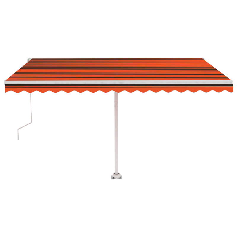 Afbeelding laden in galerijviewer, VidaXL Luifel vrijstaand automatisch 450x350 cm oranje en bruin
