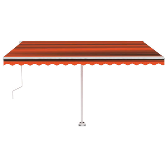 VidaXL Luifel vrijstaand automatisch 450x350 cm oranje en bruin