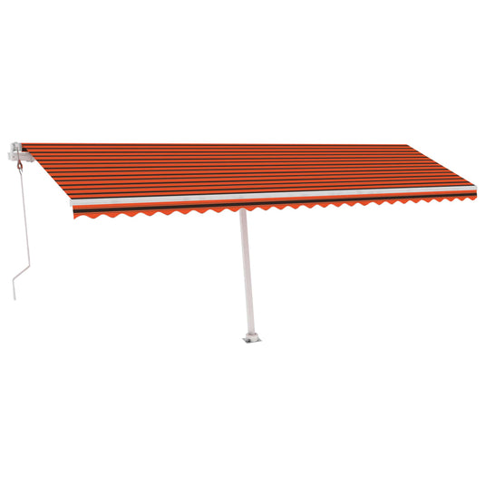 VidaXL Luifel vrijstaand automatisch 600x350 cm oranje en bruin